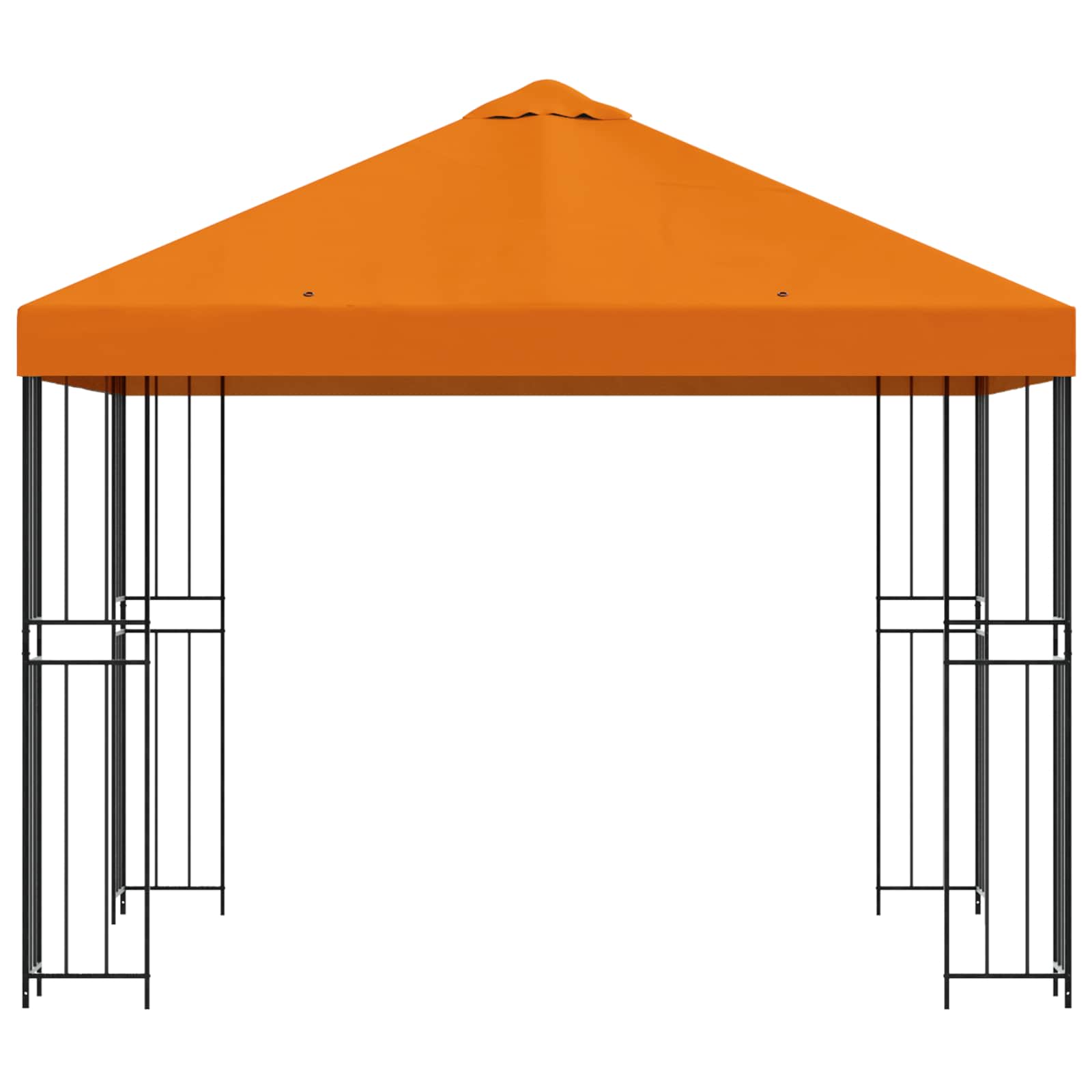 Pavillon 3 x 3 m Orange Polyester und Stahl 190 gsm
