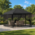 Garten Pavillon mit Seitenwänden 3 x 3 m Anthrazit