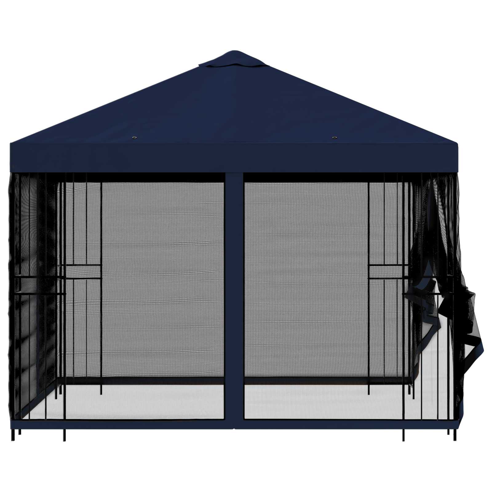 Garten Pavillon mit Seitenwänden 3 x 3 m Blau