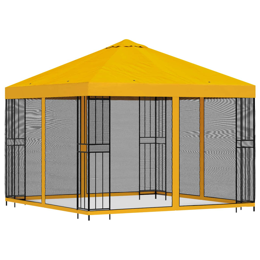 Garten Pavillon mit Seitenwänden 3 x 3 m Gelb