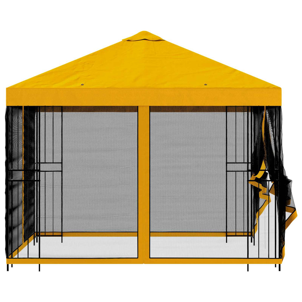 Garten Pavillon mit Seitenwänden 3 x 3 m Gelb