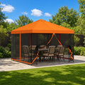 Garten Pavillon mit Seitenwänden 3 x 3 m Orange