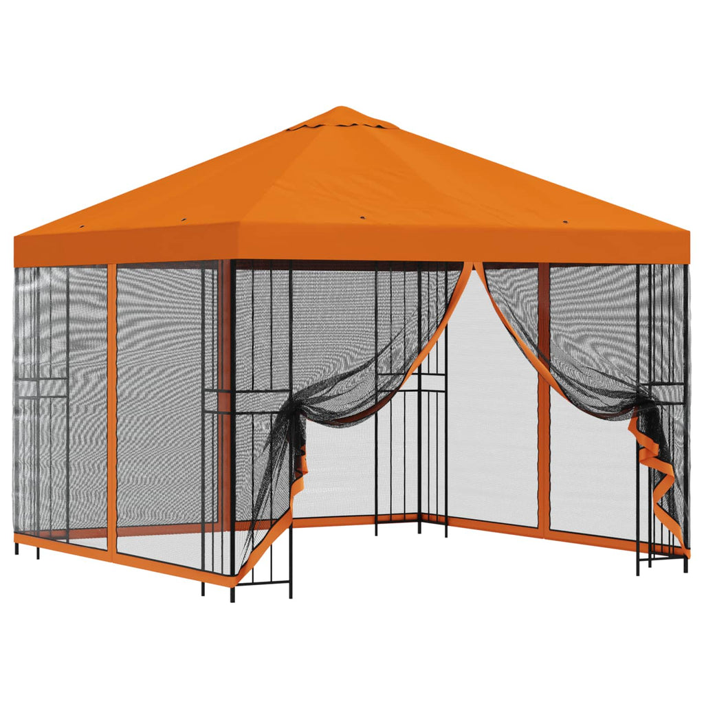 Garten Pavillon mit Seitenwänden 3 x 3 m Orange
