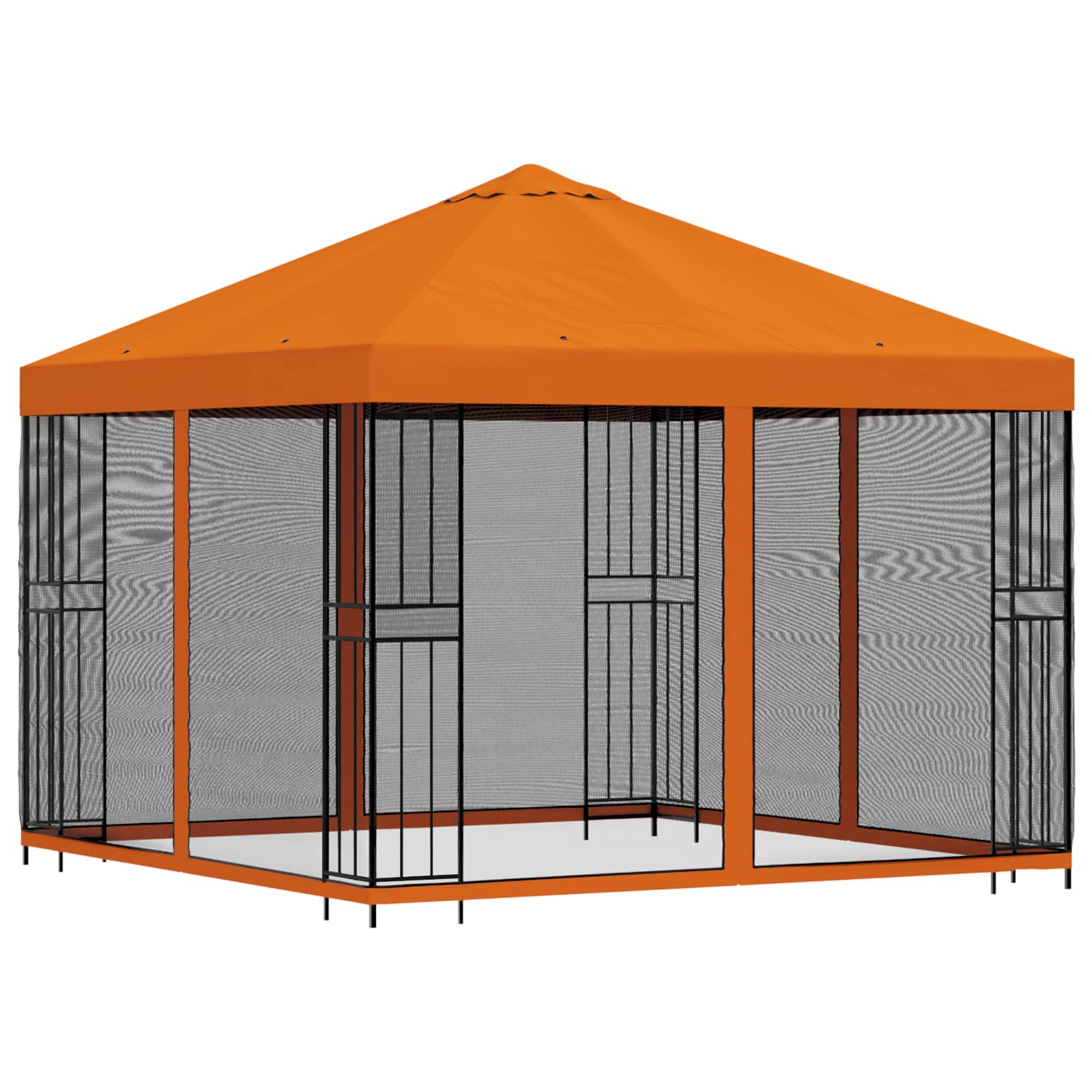 Garten Pavillon mit Seitenwänden 3 x 3 m Orange