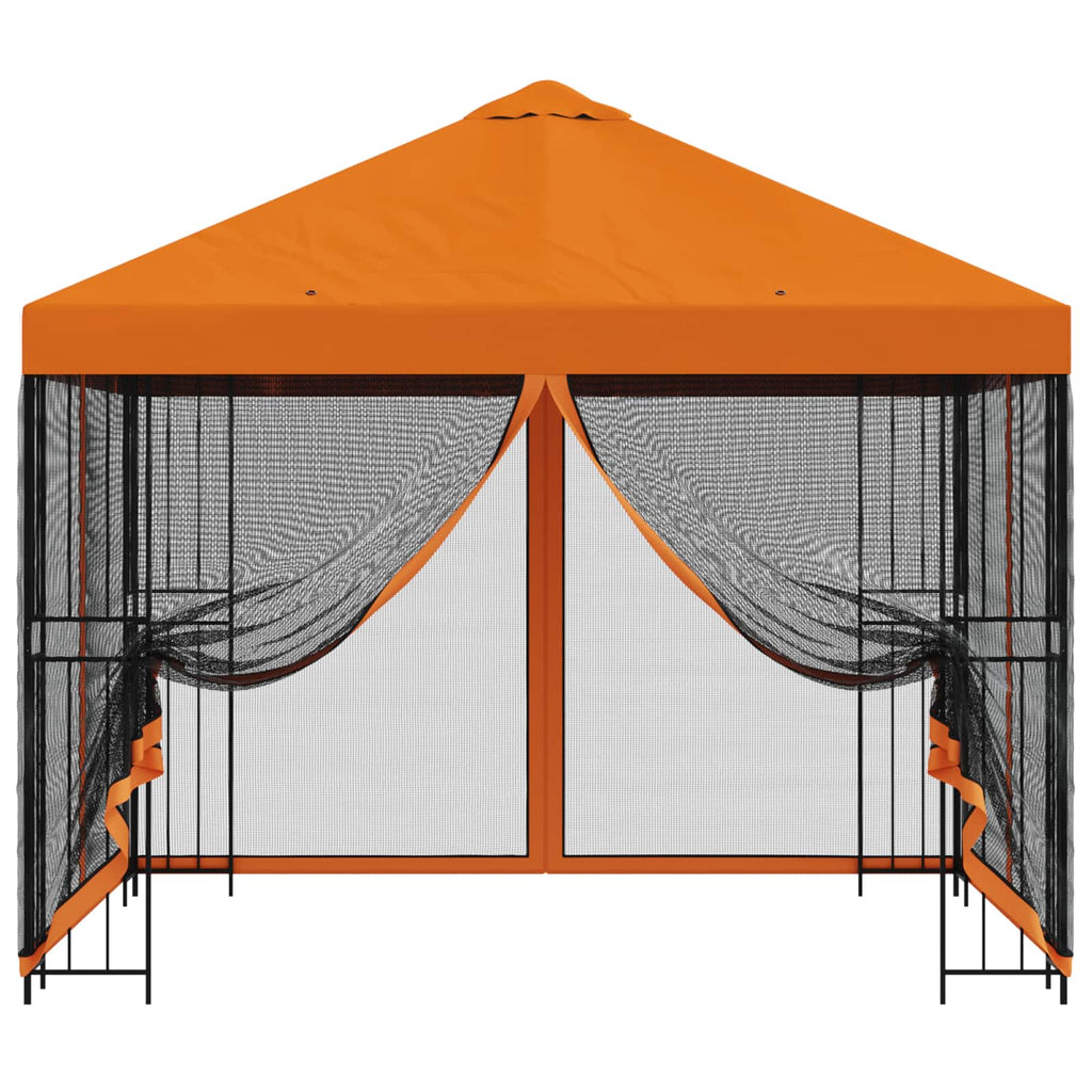Garten Pavillon mit Seitenwänden 3 x 3 m Orange