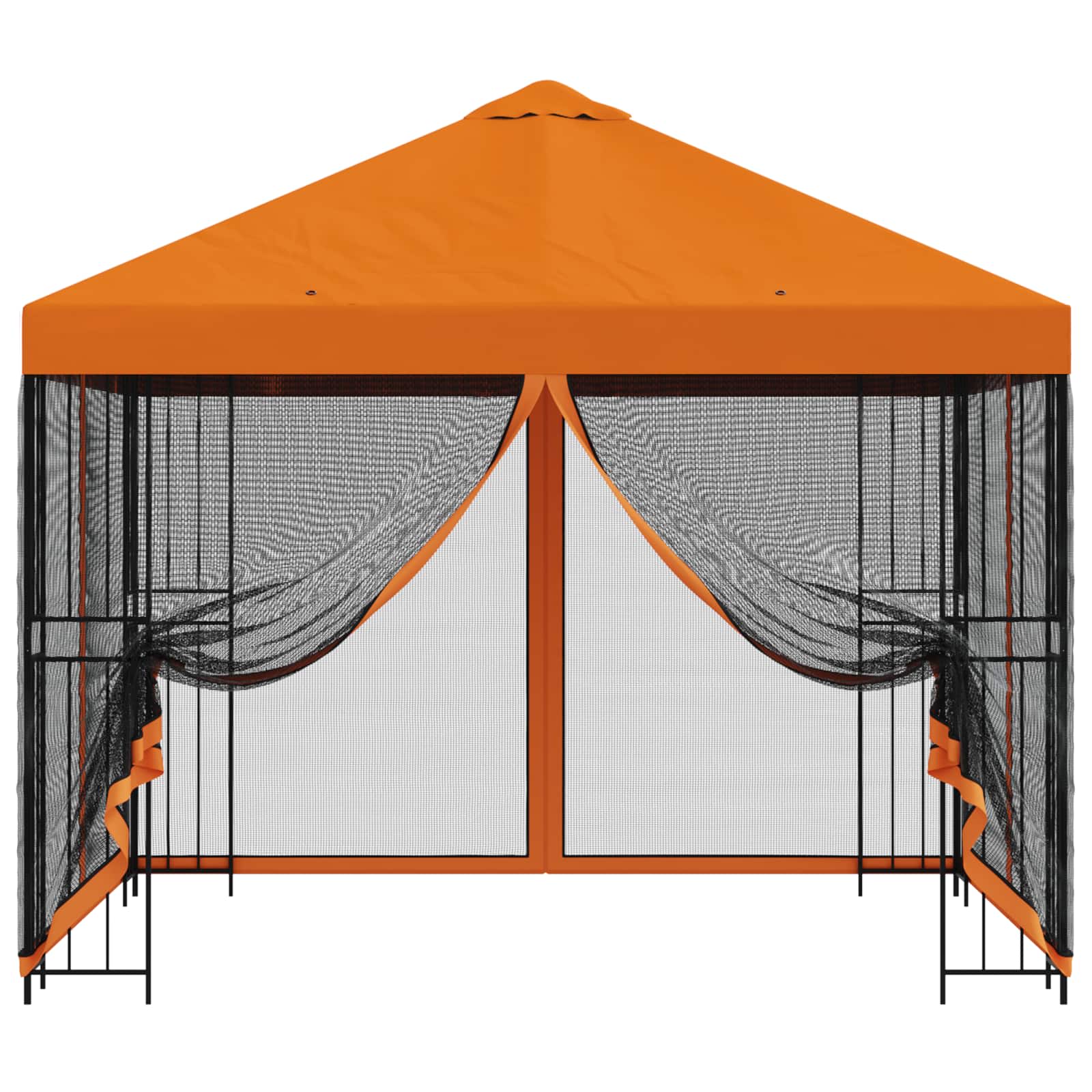 Garten Pavillon mit Seitenwänden 3 x 3 m Orange