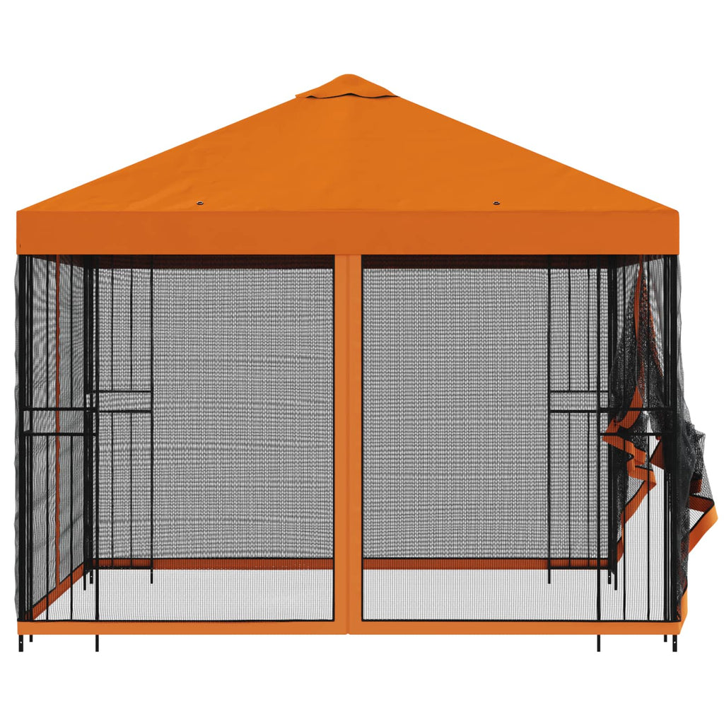 Garten Pavillon mit Seitenwänden 3 x 3 m Orange