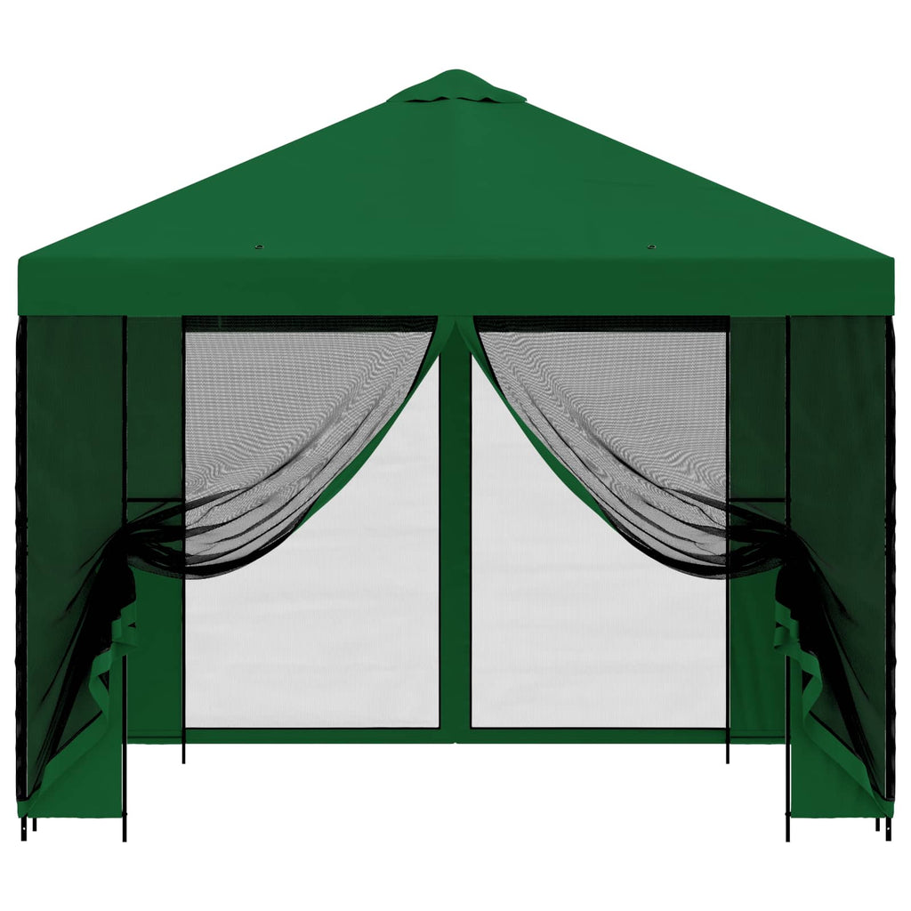 Garten Pavillon mit Seitenwänden 3 x 3 m Grün