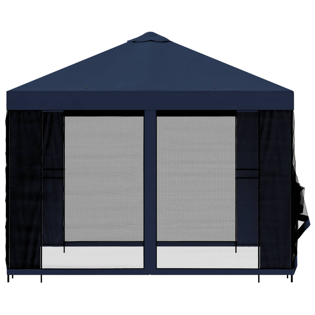 Garten Pavillon mit Seitenwänden 3 x 3 m Blau