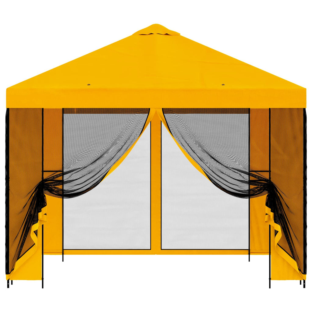 Garten Pavillon mit Seitenwänden 3 x 3 m Gelb