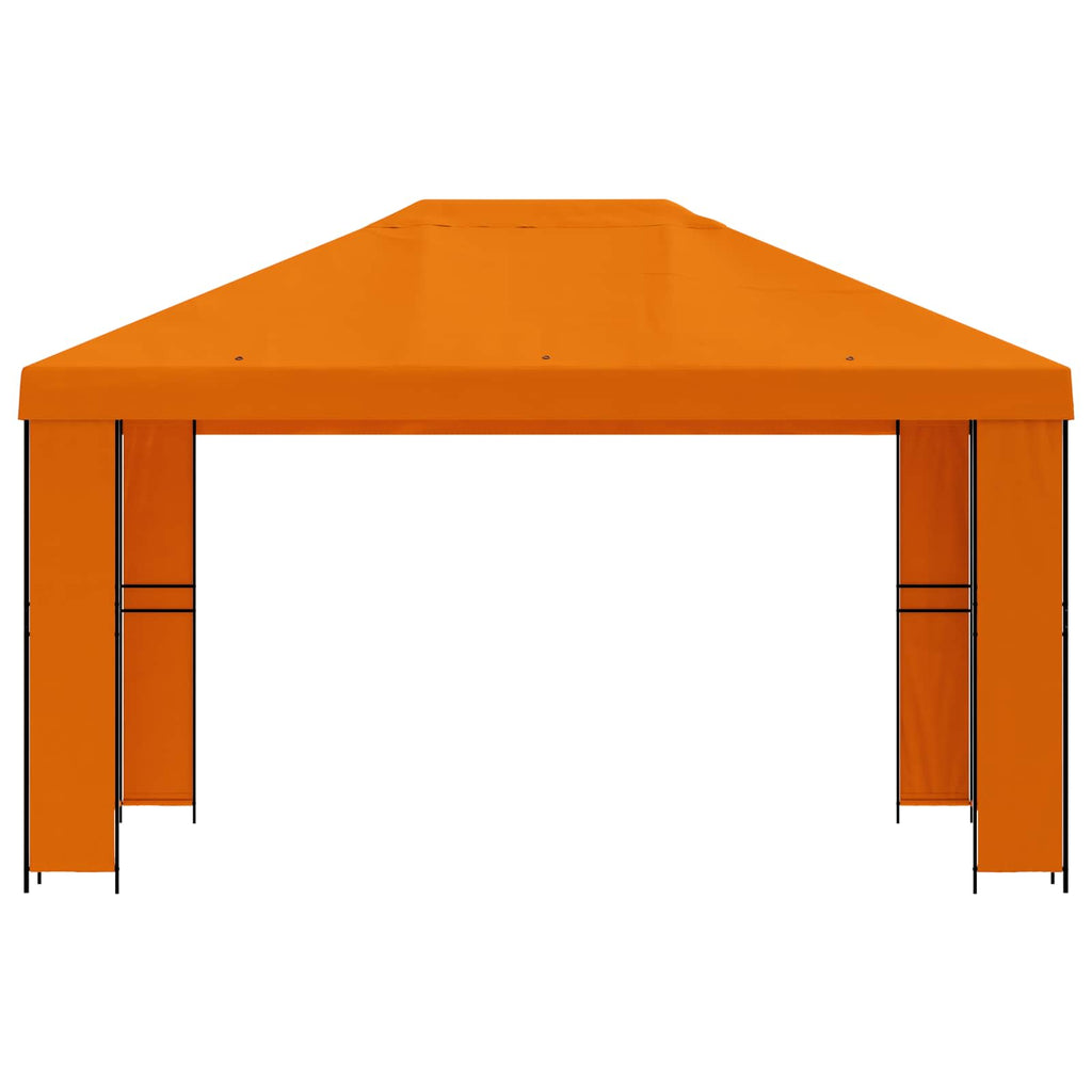 Pavillon 4 x 3 m Orange Polyester und Stahl 190 gsm