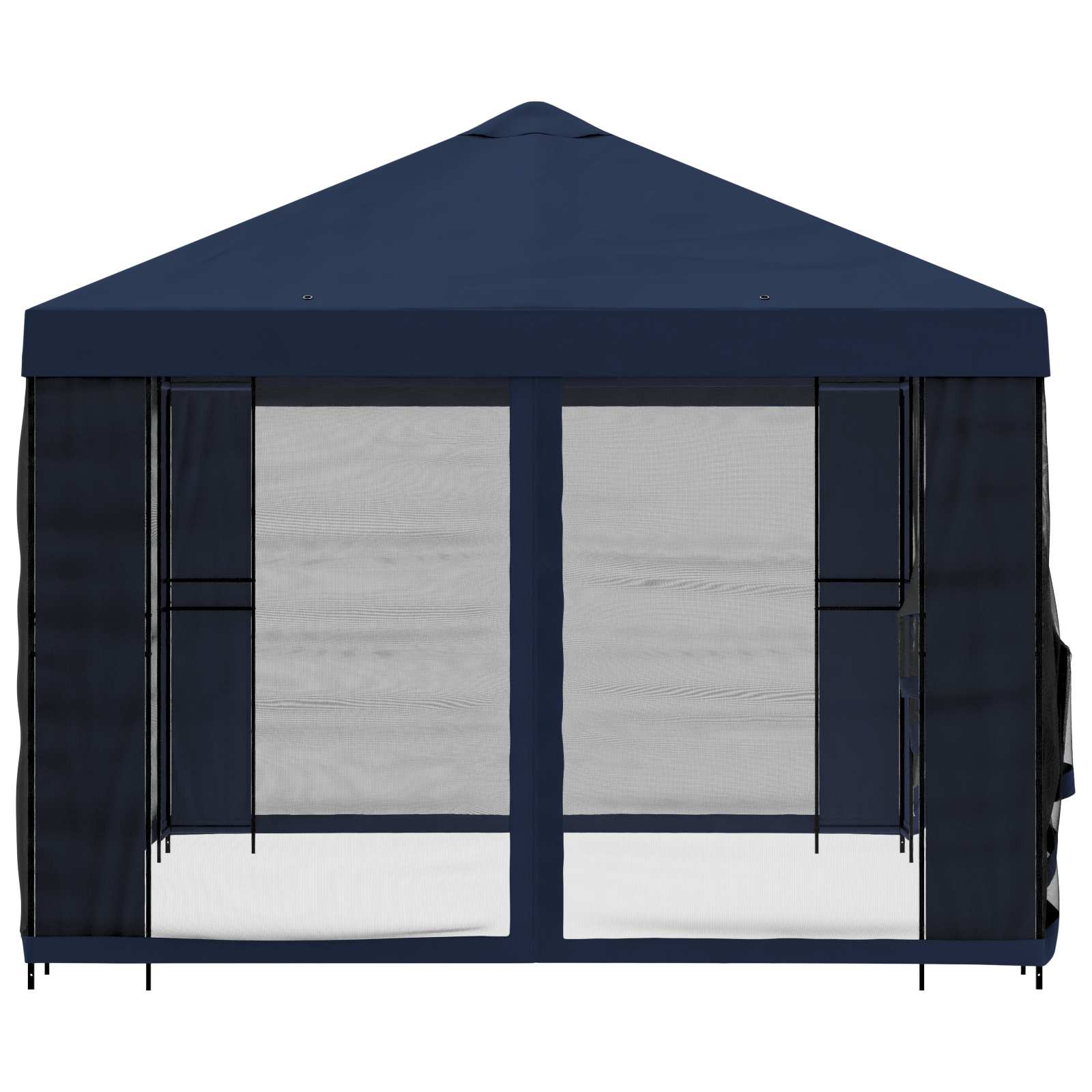 Garten Pavillon mit Seitenwänden 4 x 3 m Blau