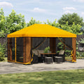 Garten Pavillon mit Seitenwänden 4 x 3 m Gelb