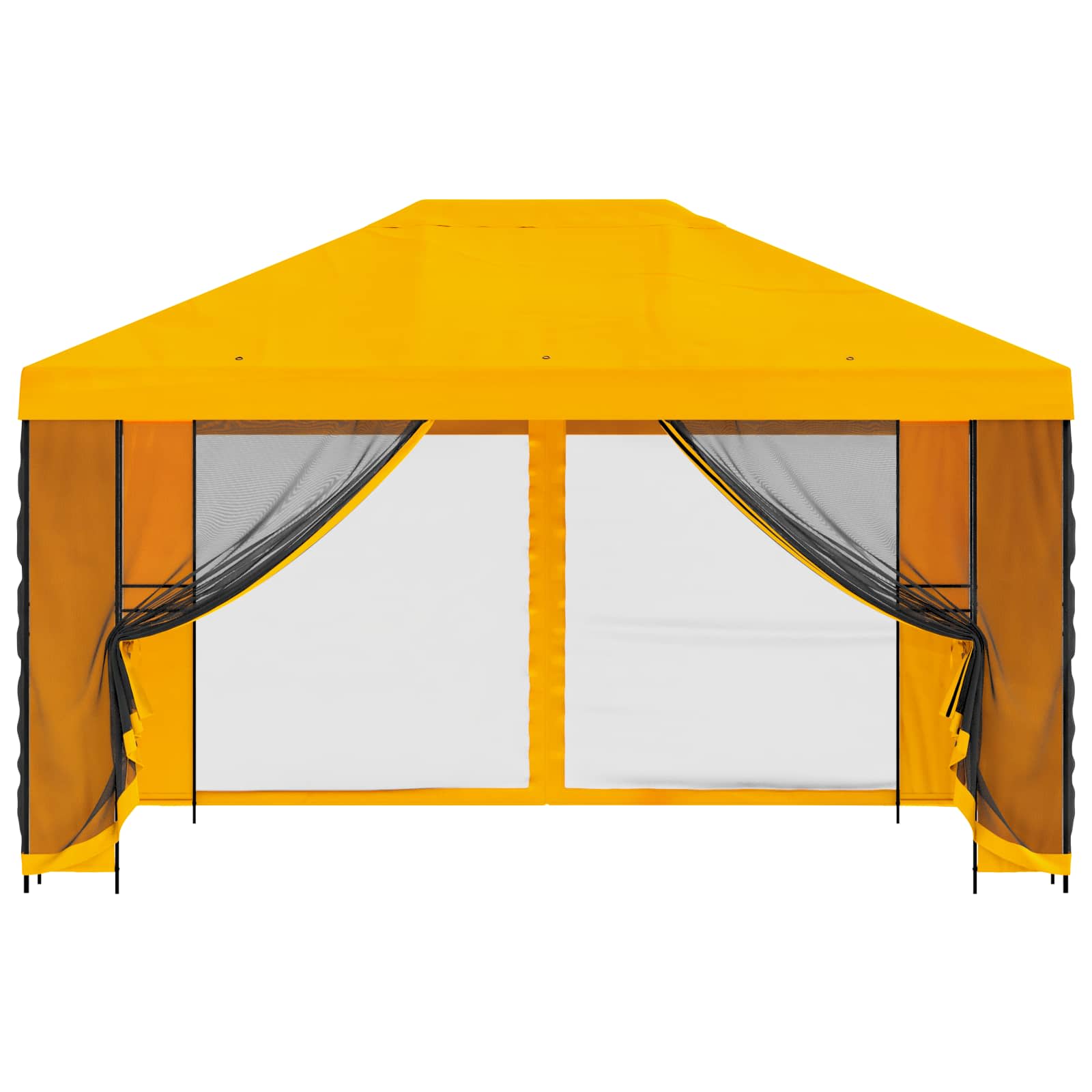 Garten Pavillon mit Seitenwänden 4 x 3 m Gelb