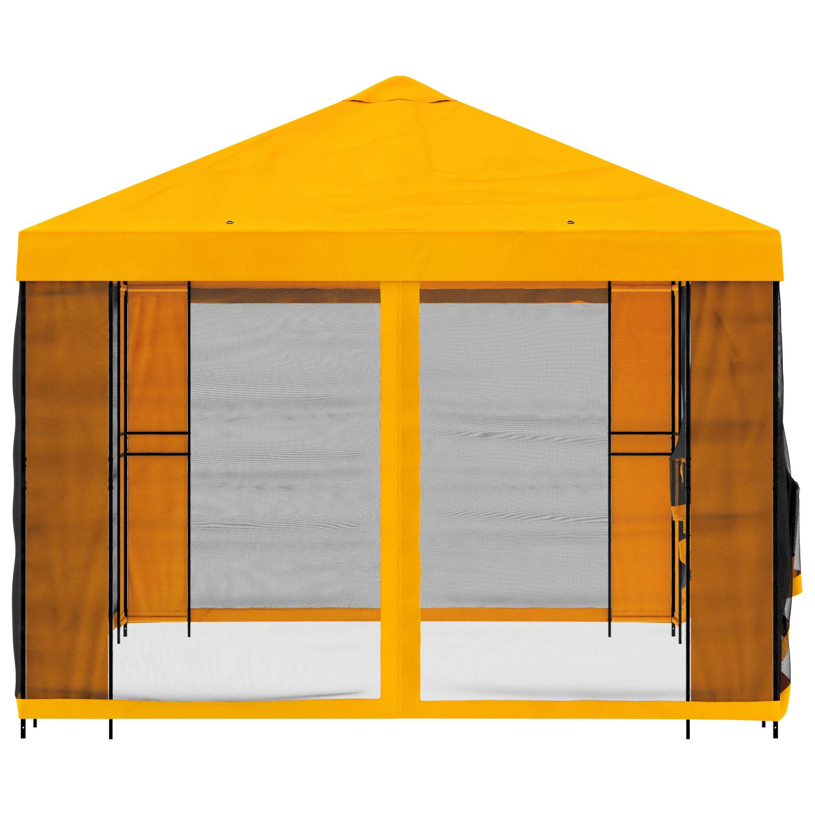Garten Pavillon mit Seitenwänden 4 x 3 m Gelb
