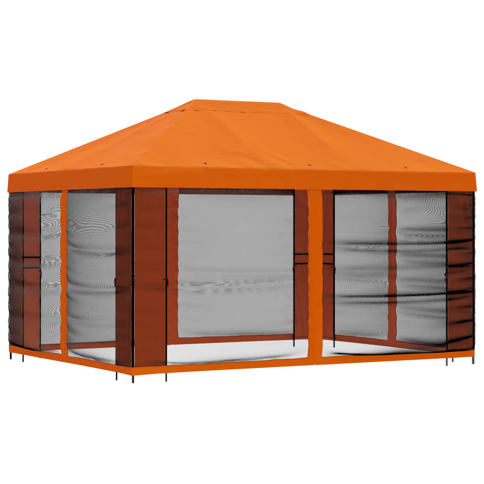 Garten Pavillon mit Seitenwänden 4 x 3 m Orange