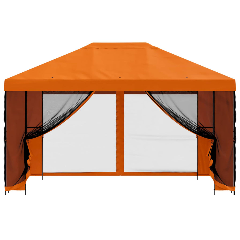 Garten Pavillon mit Seitenwänden 4 x 3 m Orange