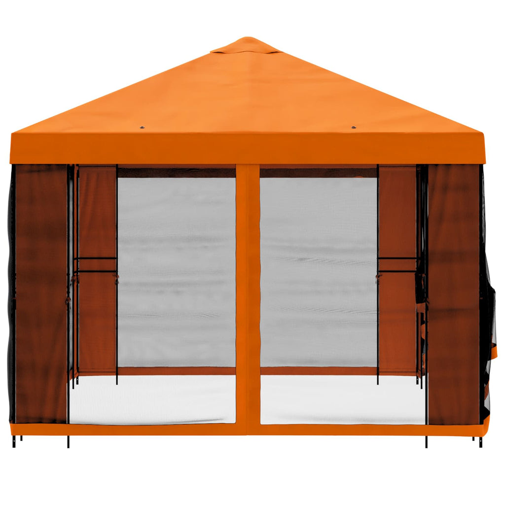 Garten Pavillon mit Seitenwänden 4 x 3 m Orange