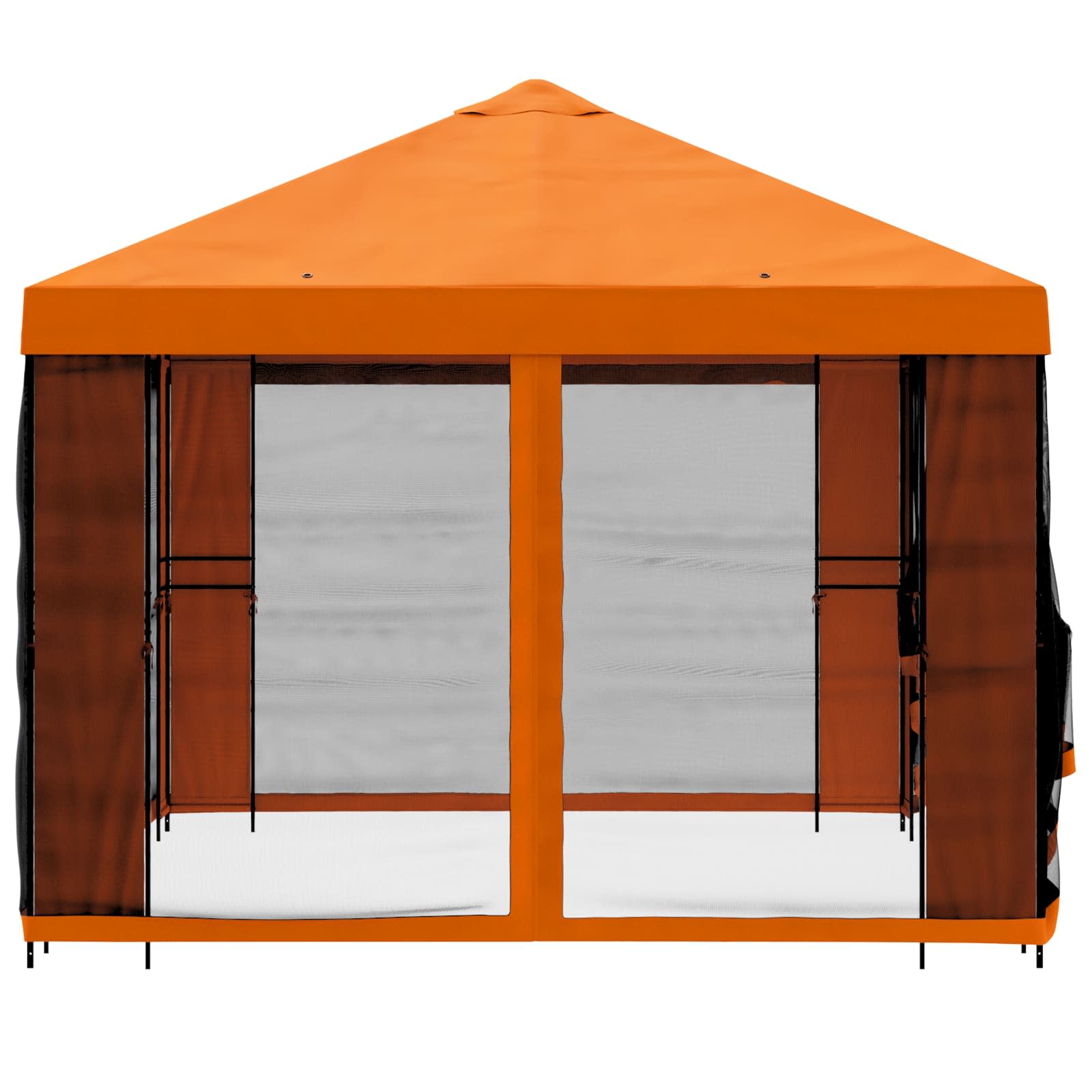 Garten Pavillon mit Seitenwänden 4 x 3 m Orange