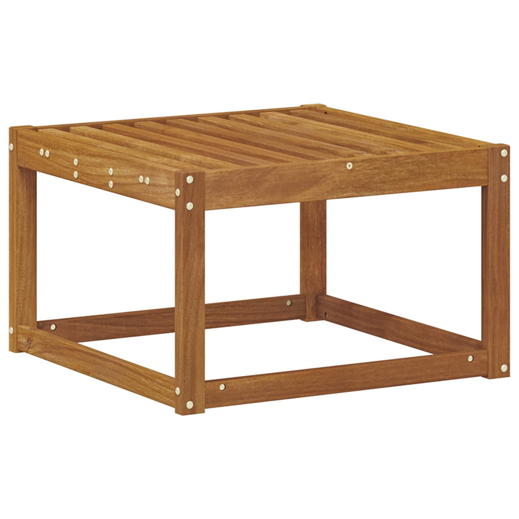 Outdoor-Fußhocker Massivholz Akazie Natur 59 x 59 x 37 cm