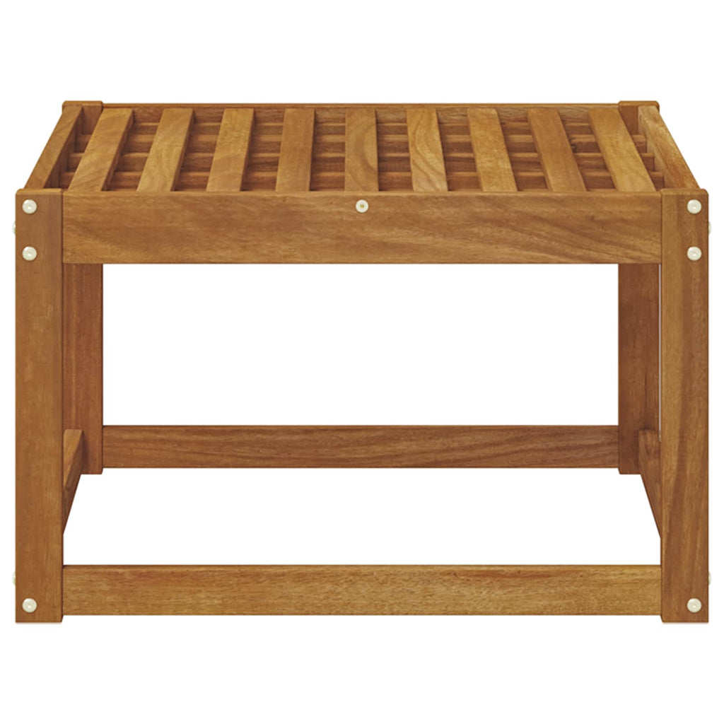 Outdoor-Fußhocker Massivholz Akazie Natur 59 x 59 x 37 cm