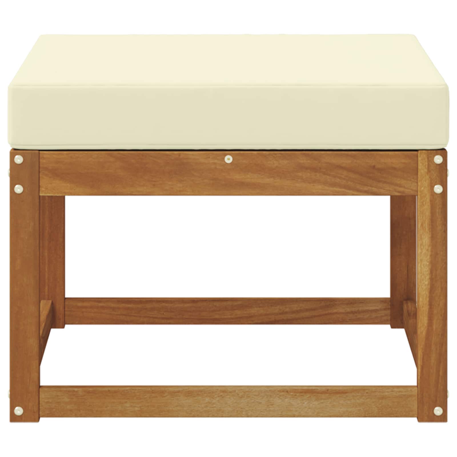 Outdoor-Fußhocker Massivholz Akazie Natur
