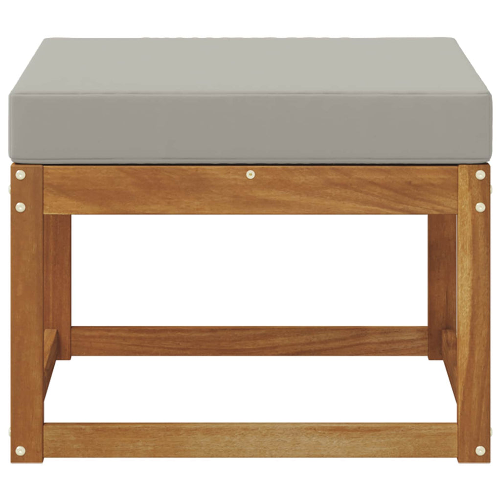 Outdoor-Fußhocker Massivholz Akazie Natur