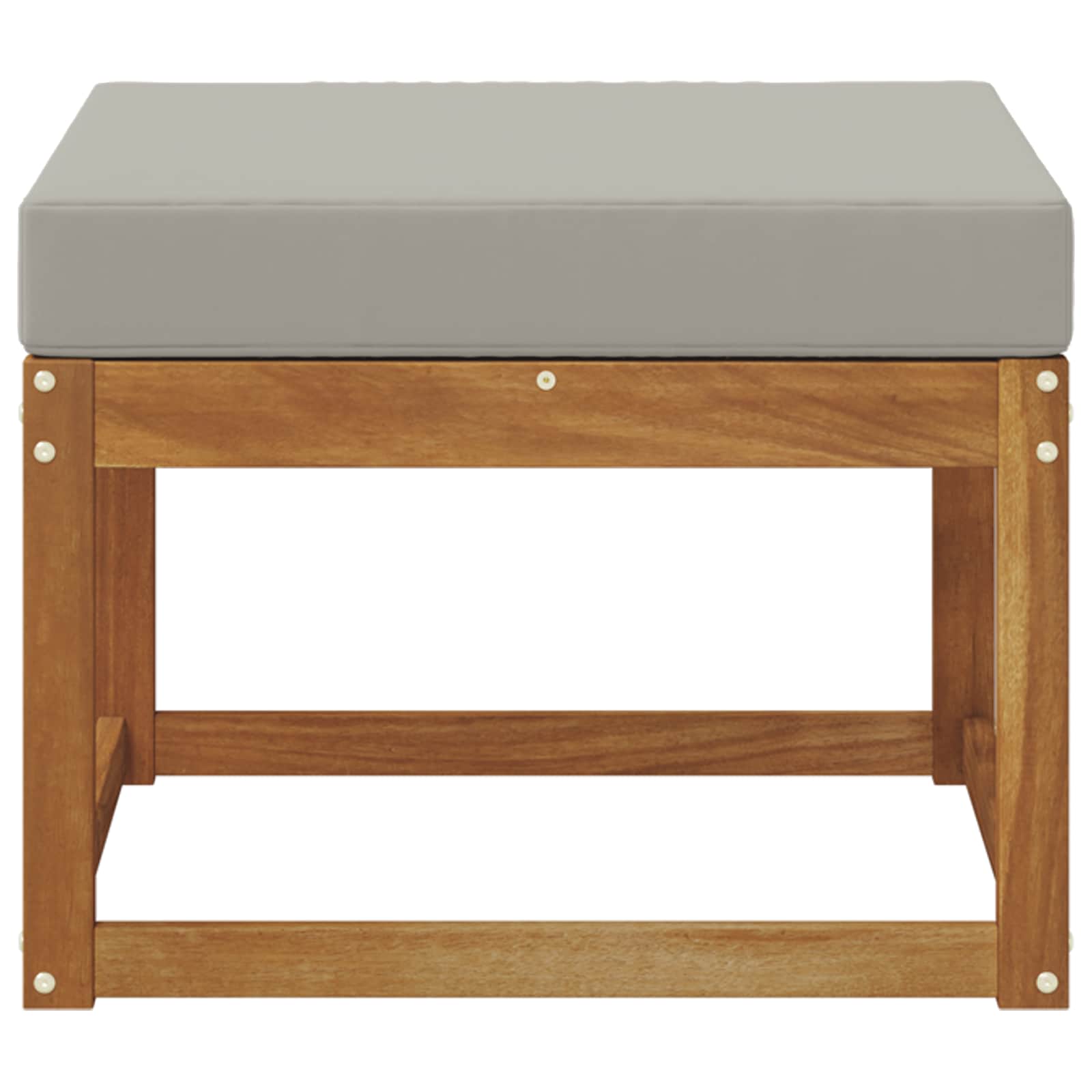 Outdoor-Fußhocker Massivholz Akazie Natur