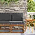 Outdoor Mittelsofa Massivholz Akazie Natur