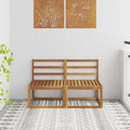 2 Stück Outdoor Mittelsofa Massivholz Akazie Natur