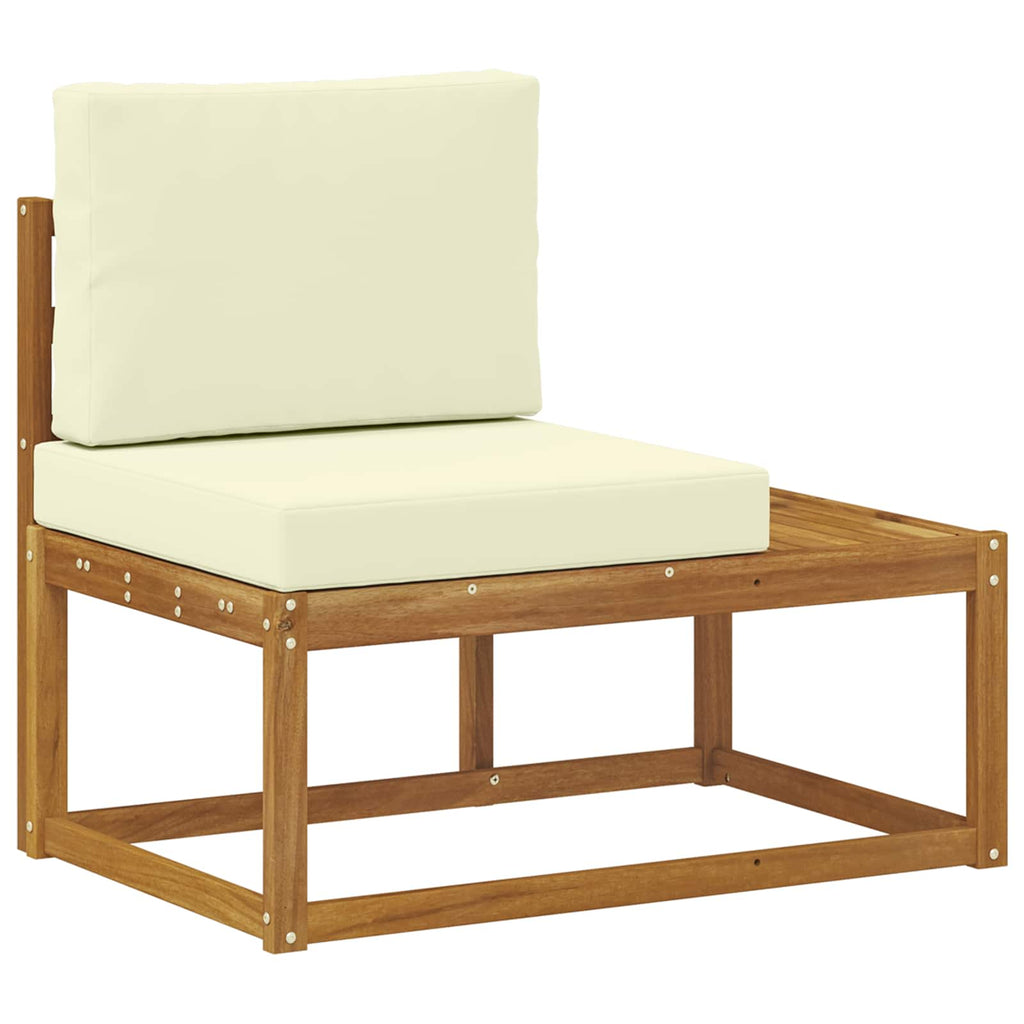 Outdoor End Sofa Natur 91 x 63 x 73 cm Massivholz Akazie