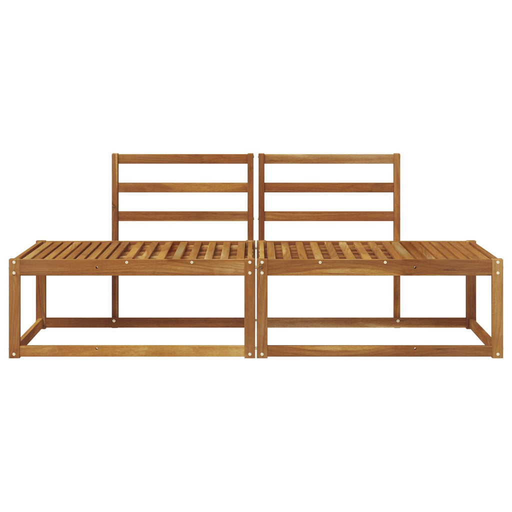 Outdoor End Sofa 2 Stück Natur 182,5 x 63 x 73 cm