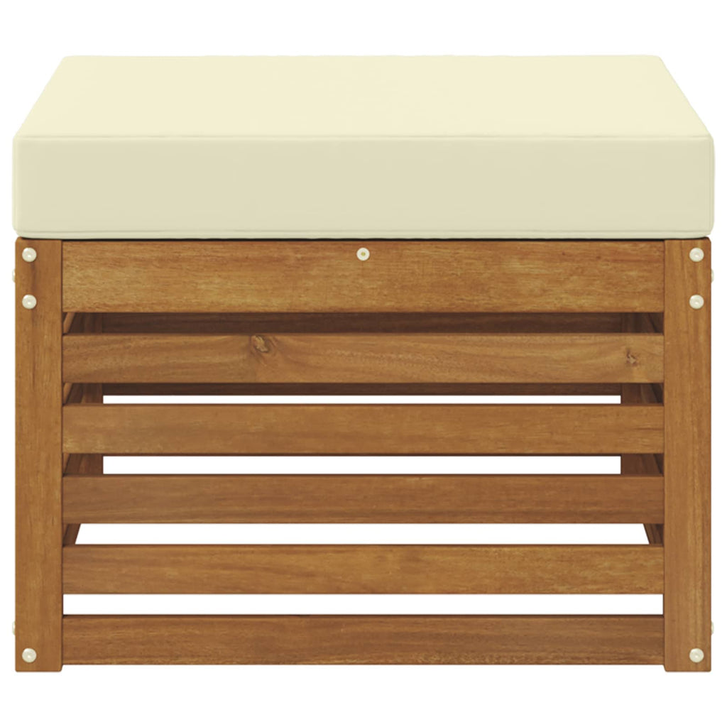 Outdoor-Fußhocker Massivholz Akazie Natur