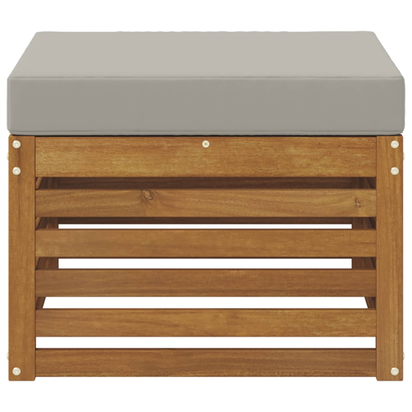Outdoor-Fußhocker Massivholz Akazie Natur
