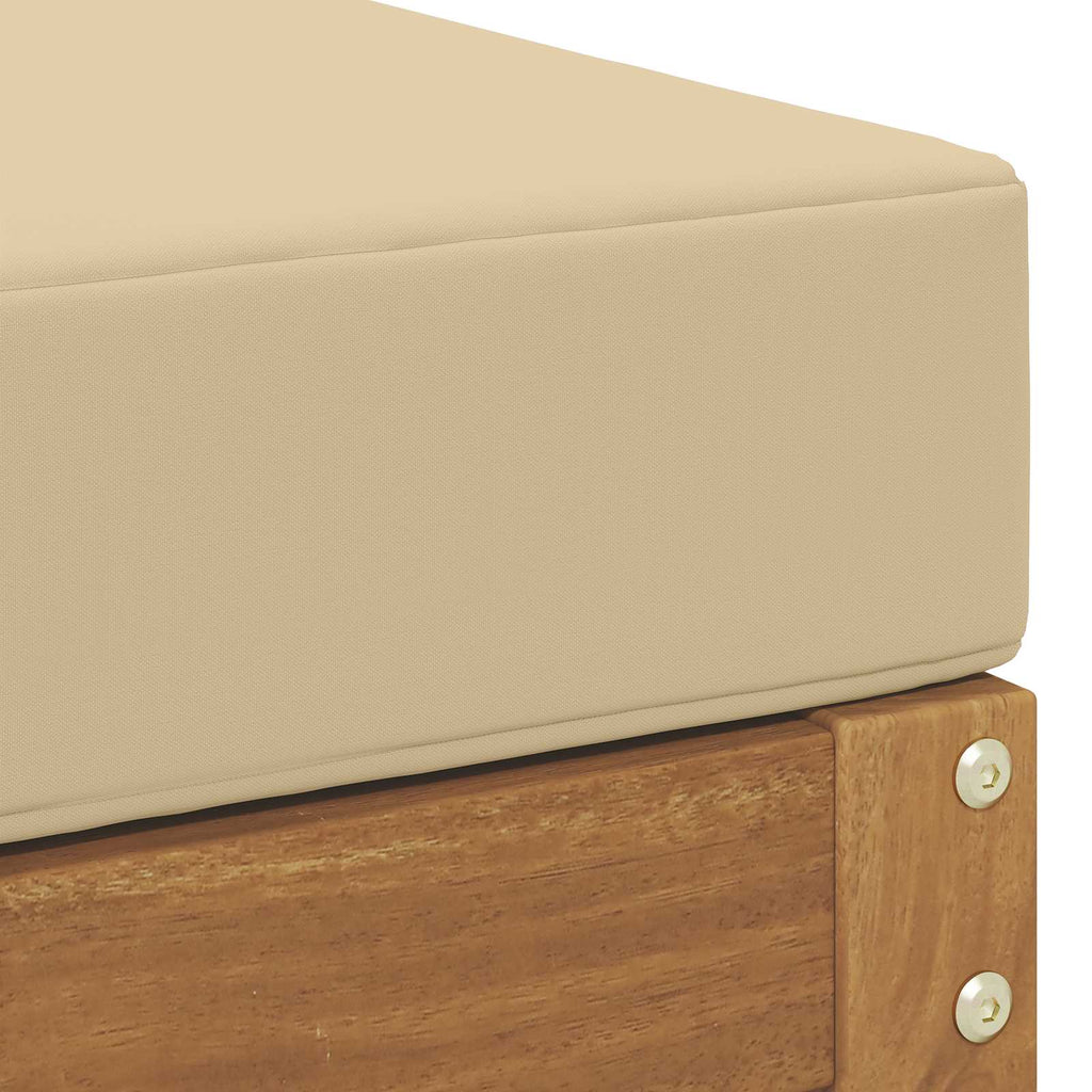 Outdoor-Fußhocker Massivholz Akazie Natur