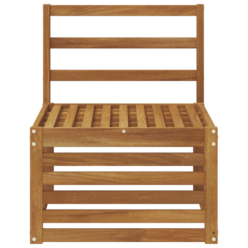 Outdoor Mittelsofa Massivholz Akazie Natur 59 x 63 x 73 cm