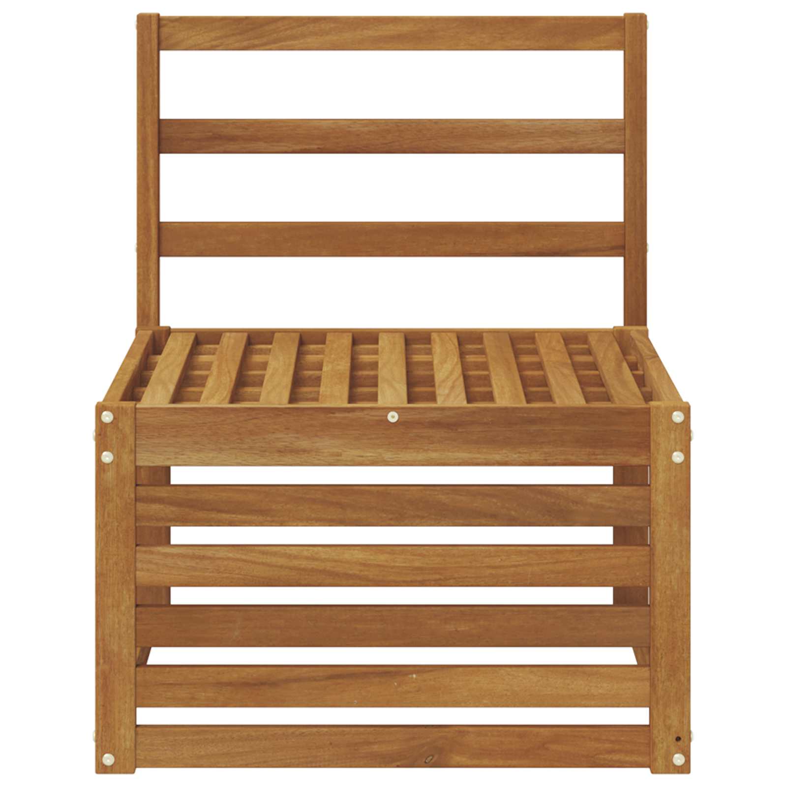 Outdoor Mittelsofa Massivholz Akazie Natur 59 x 63 x 73 cm