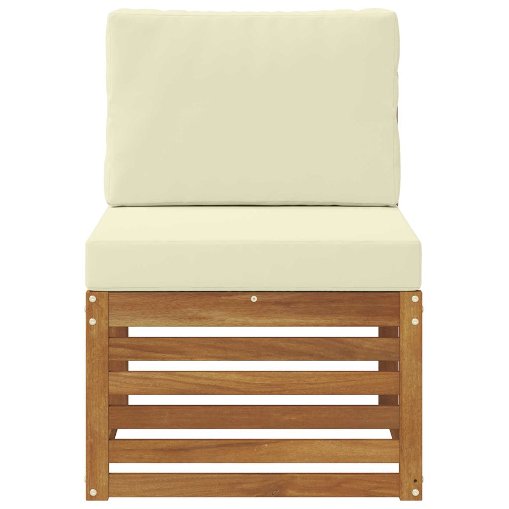 Outdoor Mittelsofa Massivholz Akazie Natur