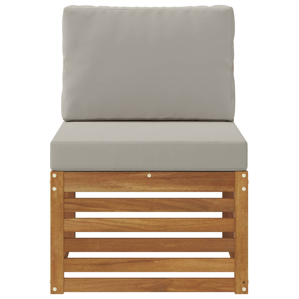 Outdoor Mittelsofa Massivholz Akazie Natur