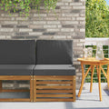 Outdoor Mittelsofa Massivholz Akazie Natur