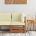 Outdoor Ecksofa Massivholz Akazie Natur