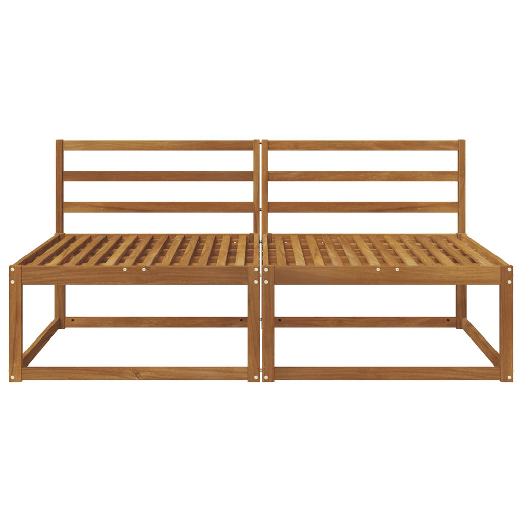2 Stück Outdoor Mittelsofa Natur 158 x 83 x 73 cm