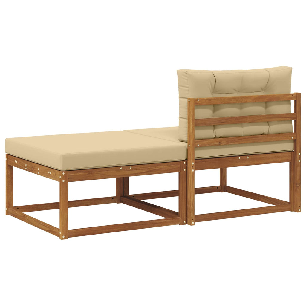 Sectional Sofa Einheiten mit Kissen 2 Stück Natur