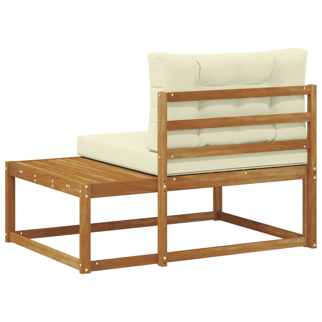 Outdoor Endsofa mit Kissen Natur 115 x 83 x 73 cm