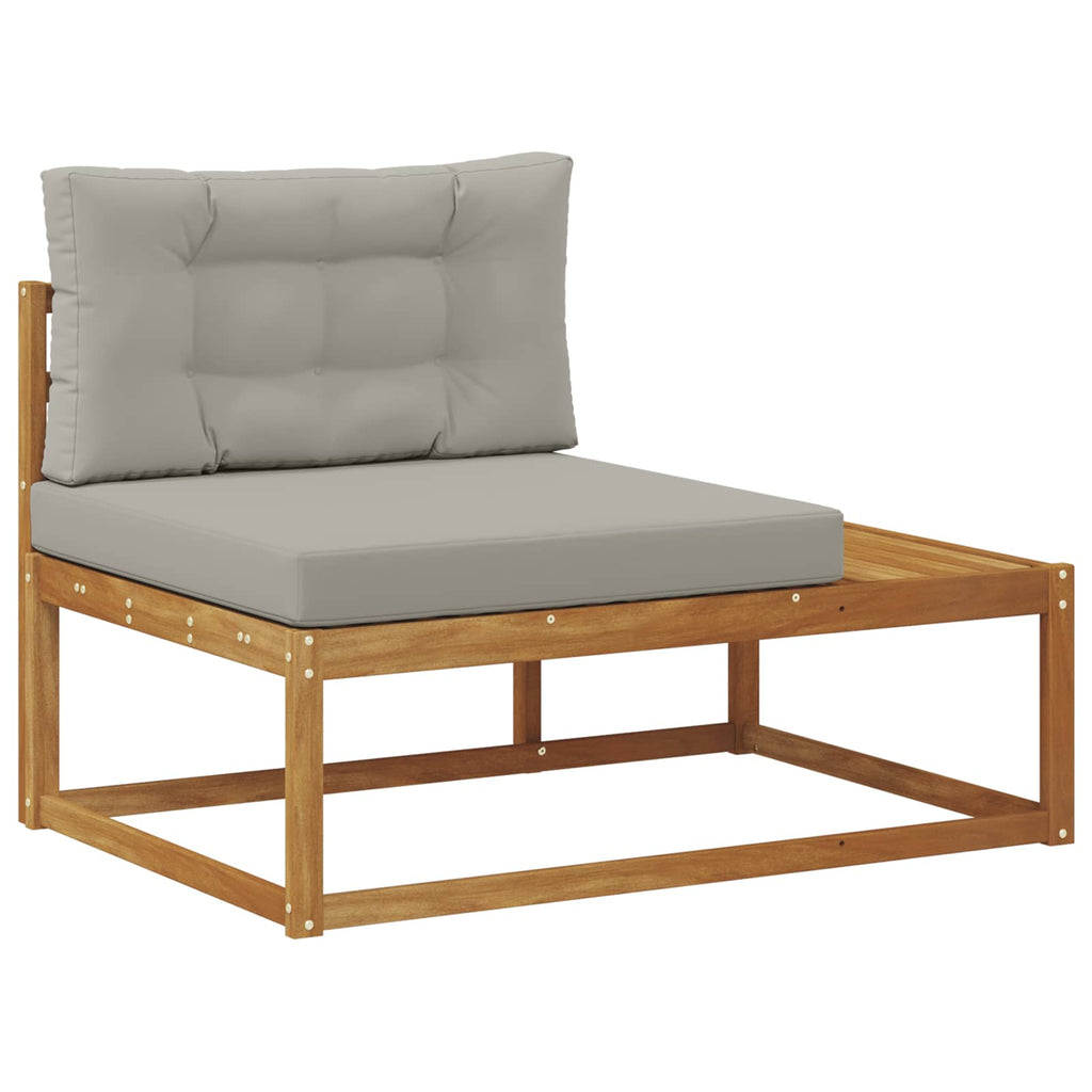 Outdoor Endsofa mit Kissen Natur 115 x 83 x 73 cm