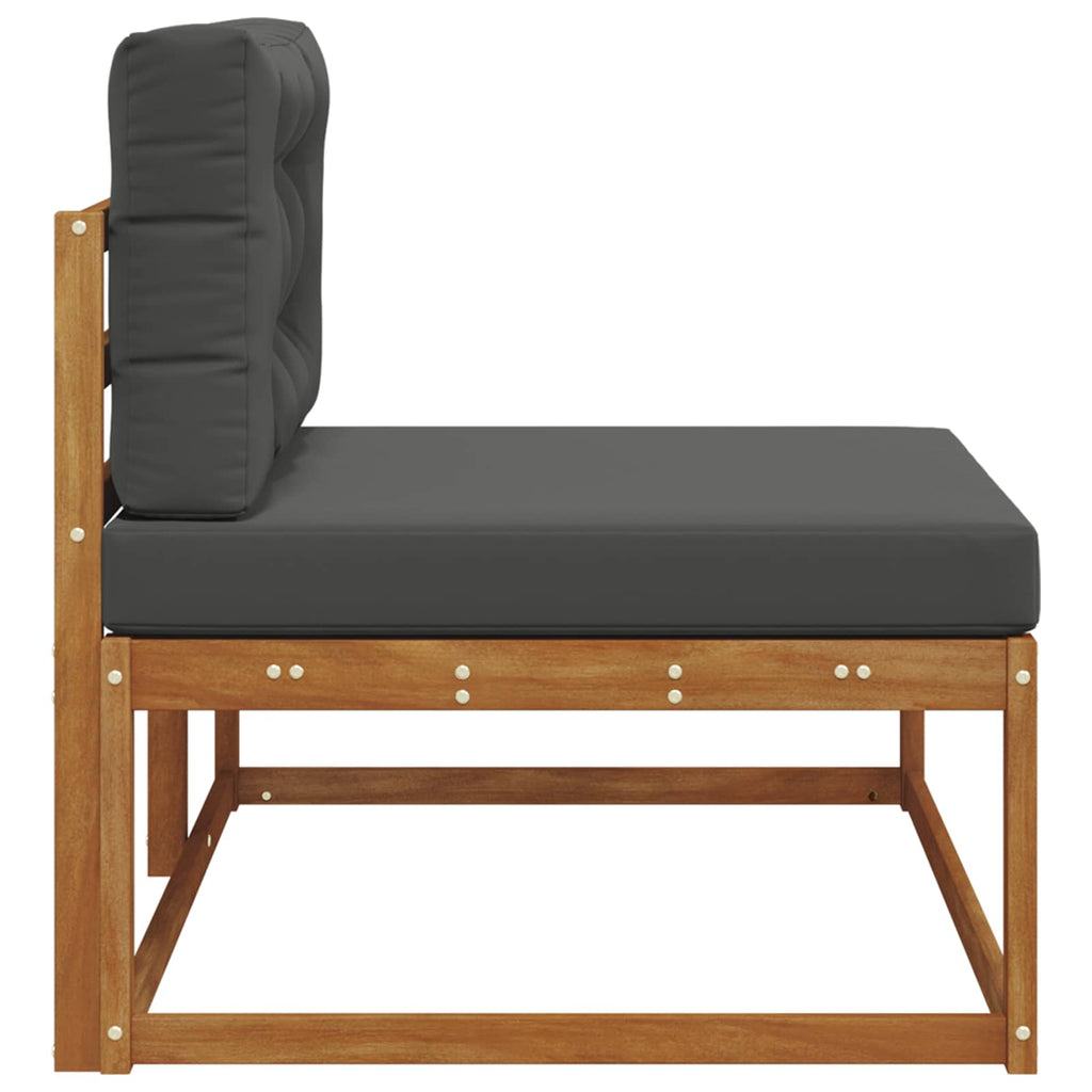 Outdoor Endsofa mit Kissen Natur 115 x 83 x 73 cm