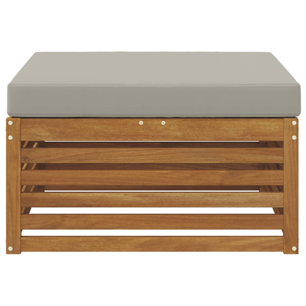 Outdoor-Fußhocker Massivholz Akazie Natur