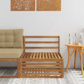 Outdoor Mittelsofa Massivholz Akazie Natur 79 x 83 x 73 cm