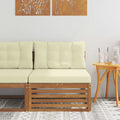 Outdoor Mittelsofa Massivholz Akazie Natur
