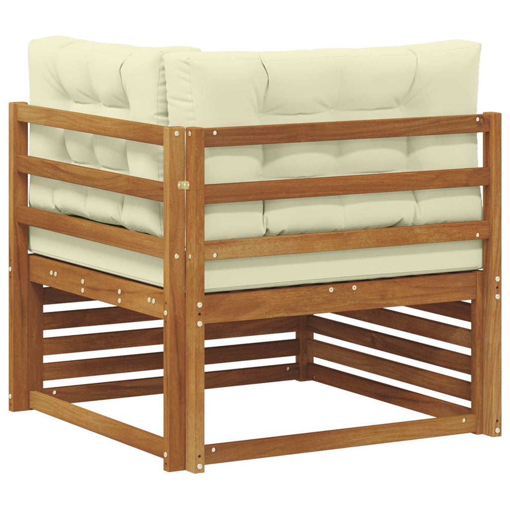 Outdoor Ecksofa Massivholz Akazie Natur